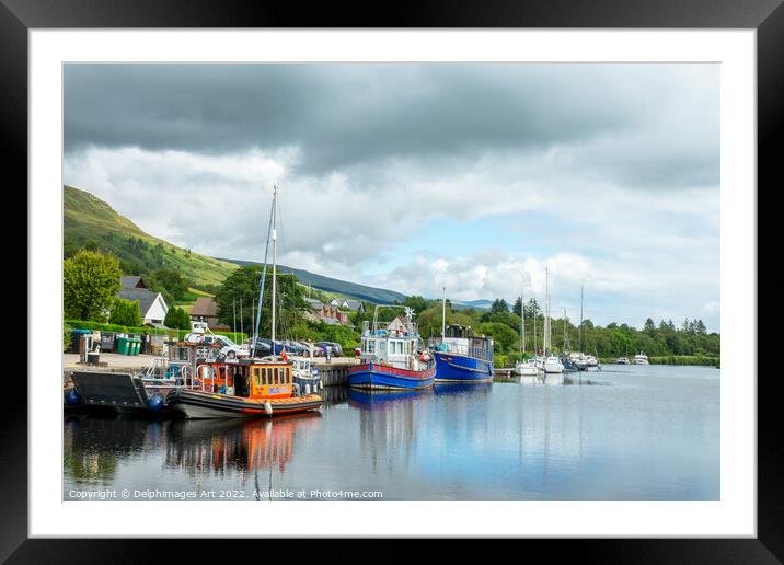 Caledonian Canal near Fort William, Scotland Framed Mounted Print by Delphimages Art