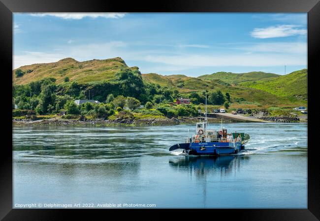 Ferry to Luing island, Argyll, Scotland, UK Framed Print by Delphimages Art