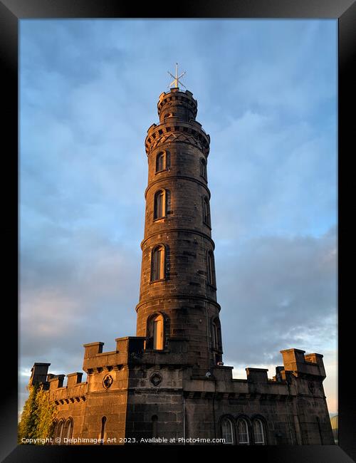 Nelson monument tower, Edinburgh Framed Print by Delphimages Art