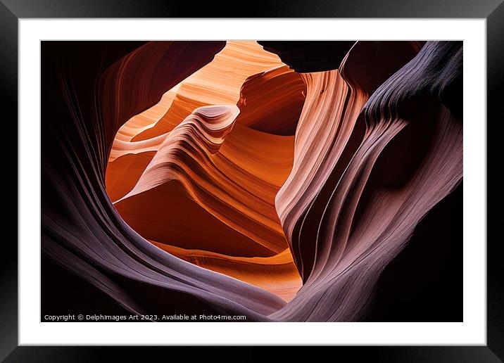 Antelope canyon, Page, Arizona Framed Mounted Print by Delphimages Art
