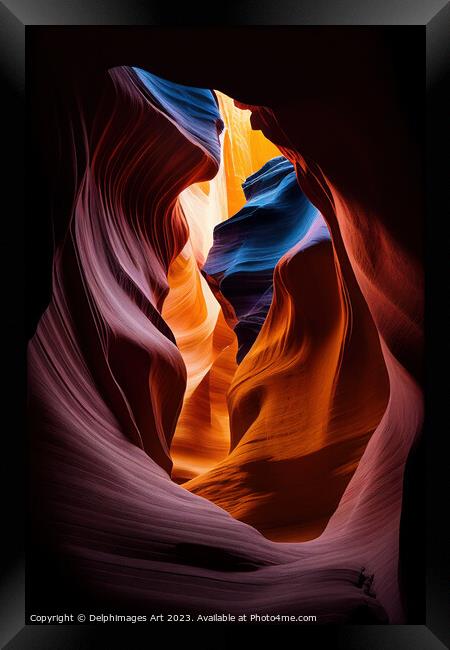 Antelope canyon abstract Framed Print by Delphimages Art
