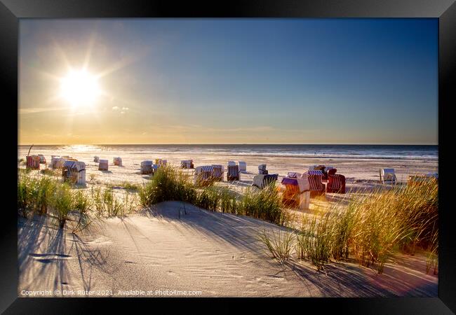 Beach on Juist Framed Print by Dirk Rüter