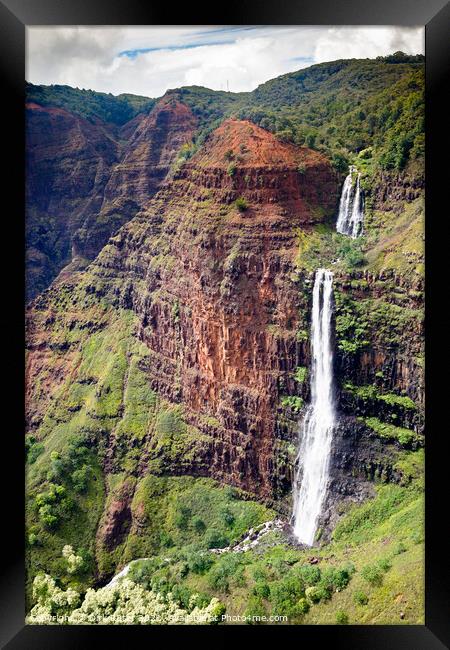 Waipoo Falls, Waimea Canyon, Kauai Framed Print by Dirk Rüter