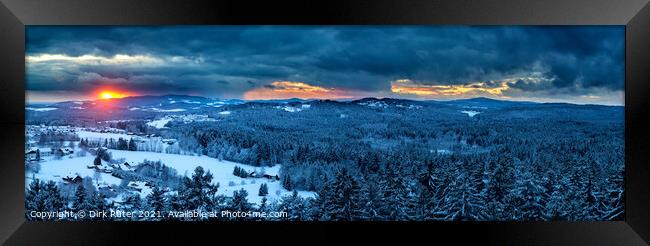 Sunset in the Bavarian Forest Framed Print by Dirk Rüter