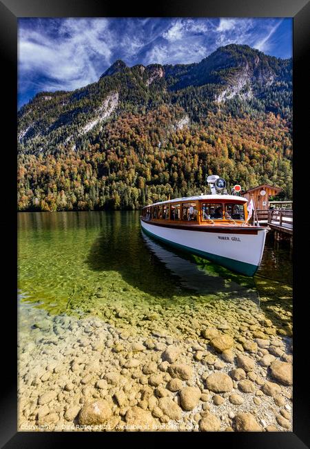 Boat at the Königssee Framed Print by Dirk Rüter