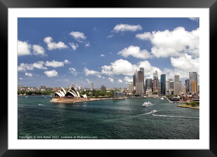 Sydney Panorama Framed Mounted Print by Dirk Rüter