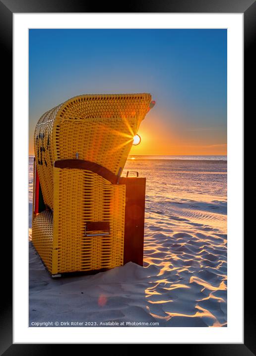 Sunset on Juist Framed Mounted Print by Dirk Rüter