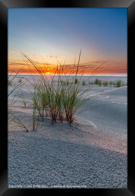 Sunset on Juist Framed Print by Dirk Rüter