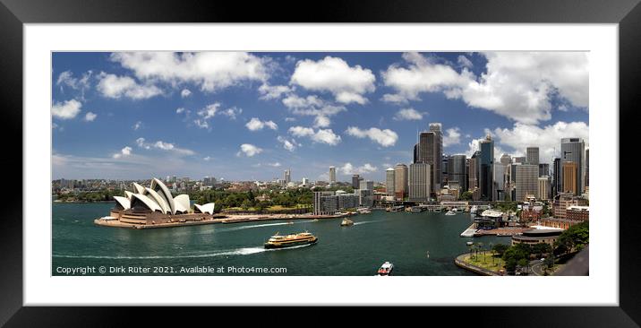 Sydney Panorama Framed Mounted Print by Dirk Rüter