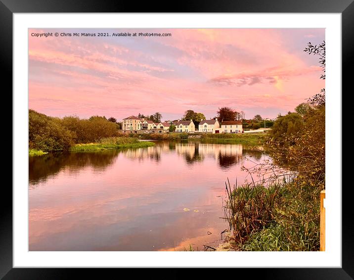 The Enchanting Sunset of River Quoile Framed Mounted Print by Chris Mc Manus