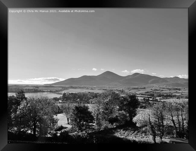 Mourne Mountains Newcastle Framed Print by Chris Mc Manus