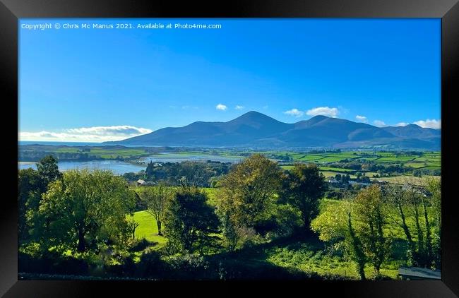 Landscape of the Mourne Mountains Framed Print by Chris Mc Manus