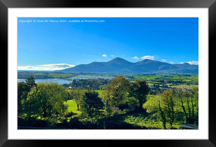 Landscape of the Mourne Mountains Framed Mounted Print by Chris Mc Manus