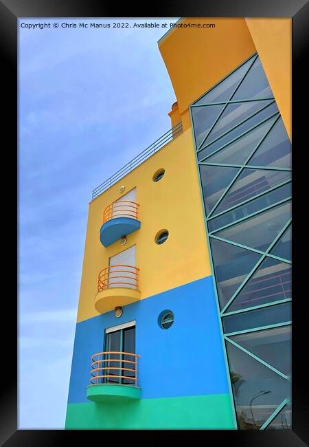 Vivid Colours of Albufeira Marina Framed Print by Chris Mc Manus