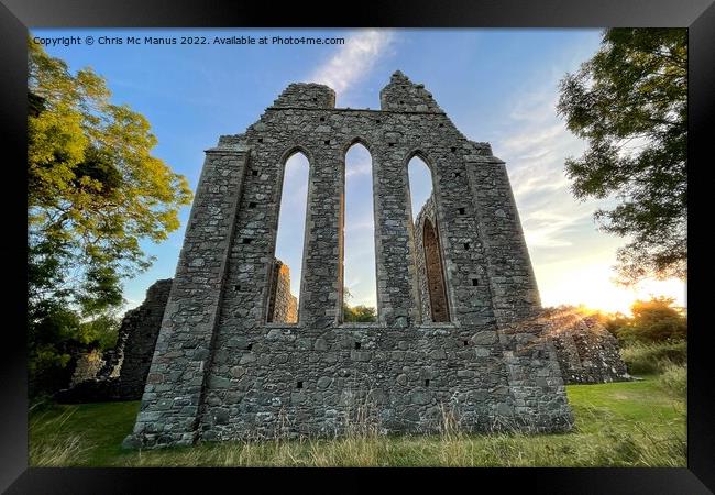 Majestic Ruins of Inch Abbey Framed Print by Chris Mc Manus