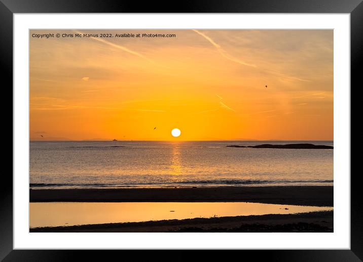 Sunrise above the Isle  Framed Mounted Print by Chris Mc Manus