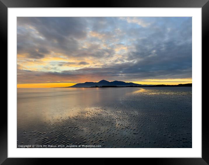 Glow of the Mourne Mountains  Framed Mounted Print by Chris Mc Manus