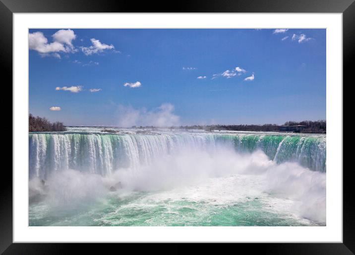 Canada, Majestic Niagara Waterfall Framed Mounted Print by Elijah Lovkoff