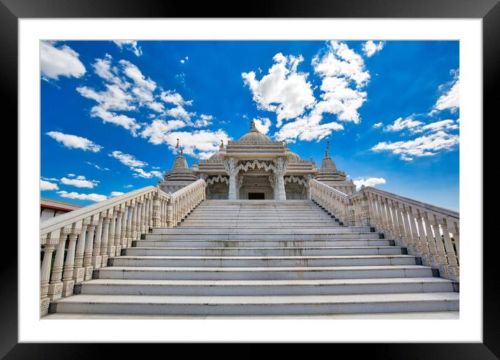 BAPS Shri Swaminarayan Mandir Hindu Temple in Toronto Framed Mounted Print by Elijah Lovkoff