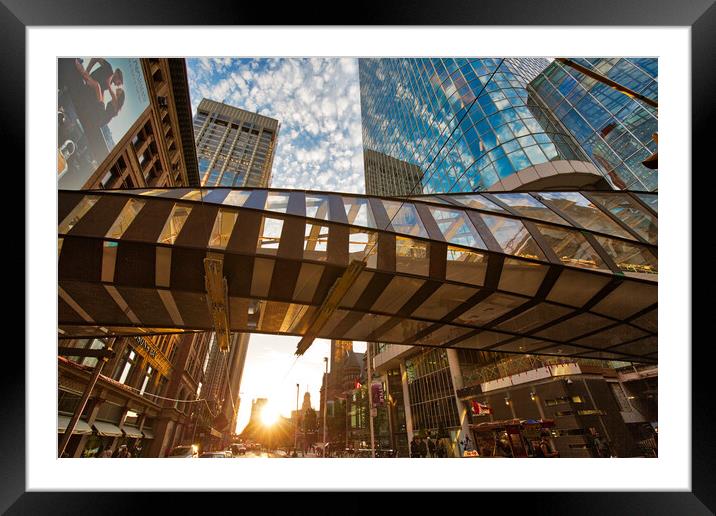 Toronto financial district skyline Framed Mounted Print by Elijah Lovkoff