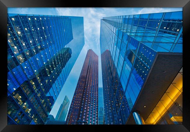Toronto skyline in financial district Framed Print by Elijah Lovkoff