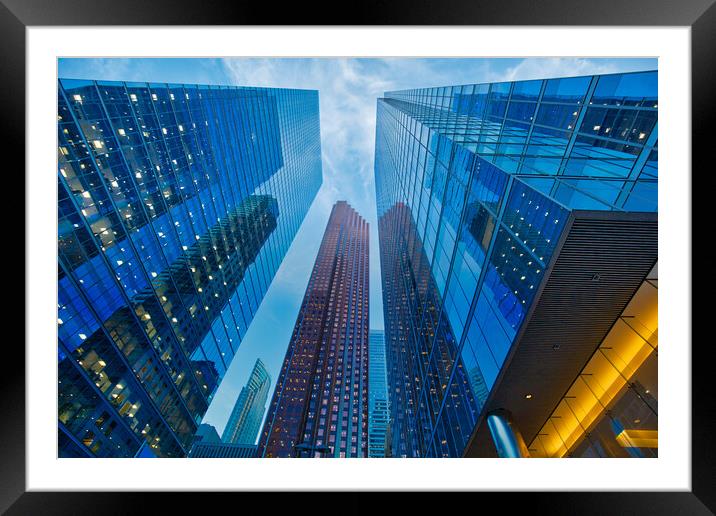 Toronto skyline in financial district Framed Mounted Print by Elijah Lovkoff