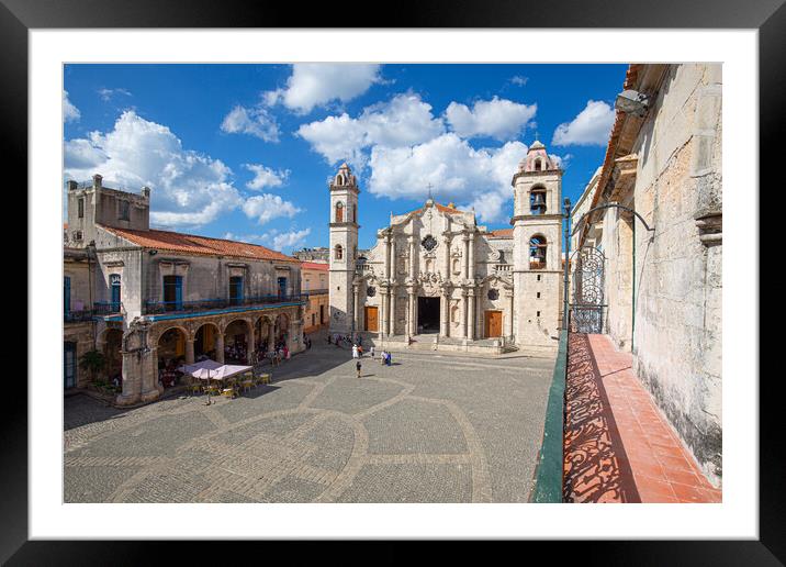 Central Havana Virgin Mary Cathedral Framed Mounted Print by Elijah Lovkoff