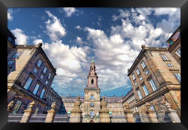 Christiansborg Palace in Copenhagen Framed Print by Elijah Lovkoff