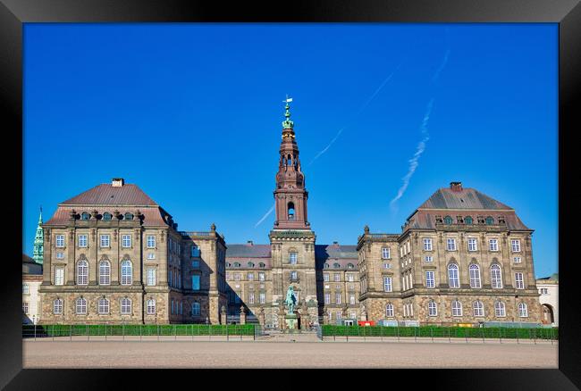 Landmark Christiansborg Palace in Copenhagen Framed Print by Elijah Lovkoff