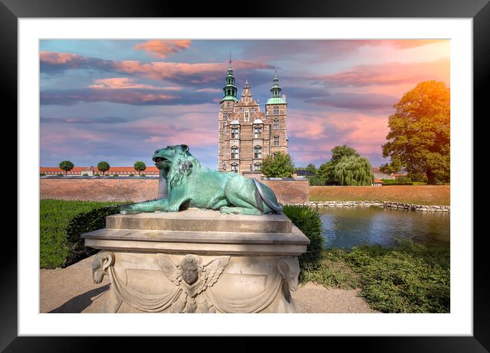 Famous Rosenborg castle, one of the most visited tourist attractions in Copenhagen Framed Mounted Print by Elijah Lovkoff