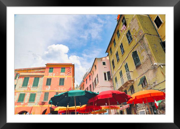 Beautiful Vernazza streets Framed Mounted Print by Elijah Lovkoff