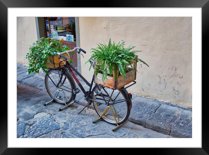 Florence streets near landmark Framed Mounted Print by Elijah Lovkoff