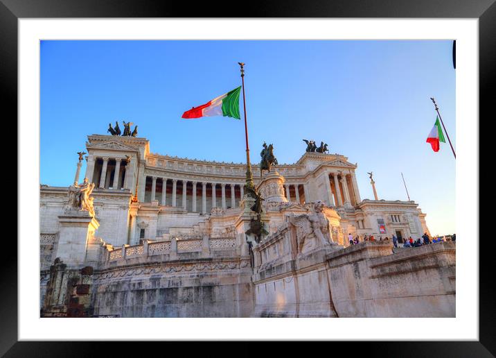 Rome, Italy, Landmark Altare della Patria  Framed Mounted Print by Elijah Lovkoff