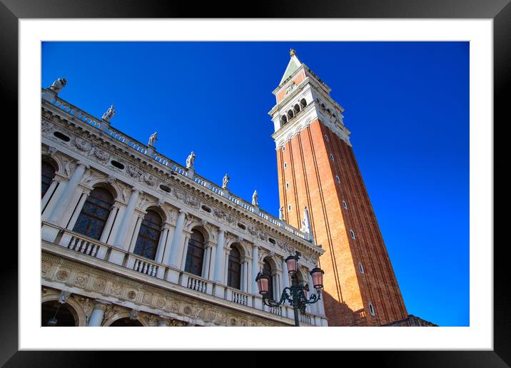 Landmark Saint Marco Square in Venice Framed Mounted Print by Elijah Lovkoff