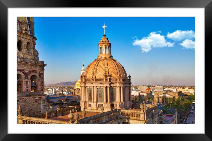 Landmark Guadalajara Central Cathedral  Framed Mounted Print by Elijah Lovkoff