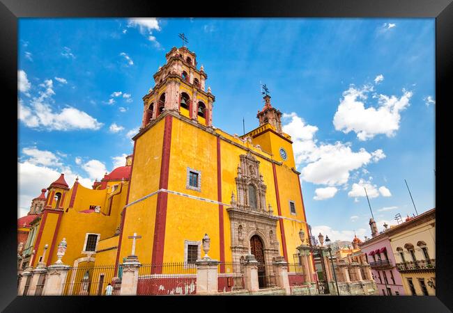Guanajuato, Entrance of Basilica of Our Lady of Guanajuato  Framed Print by Elijah Lovkoff