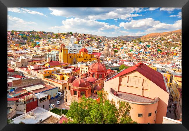 Guanajuato, scenic city lookout and panoramic views Framed Print by Elijah Lovkoff