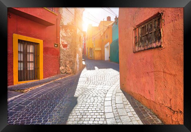 Guanajuato, Mexico, scenic old town streets Framed Print by Elijah Lovkoff