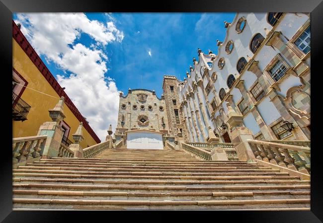 Guanajuato, Mexico, Campus and buildings of the University of Guanajuato (Universidad de Guanajuato) Framed Print by Elijah Lovkoff