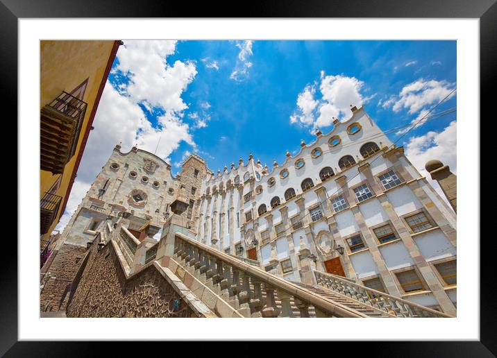 Guanajuato, Mexico, Campus and buildings of the University of Guanajuato (Universidad de Guanajuato) Framed Mounted Print by Elijah Lovkoff