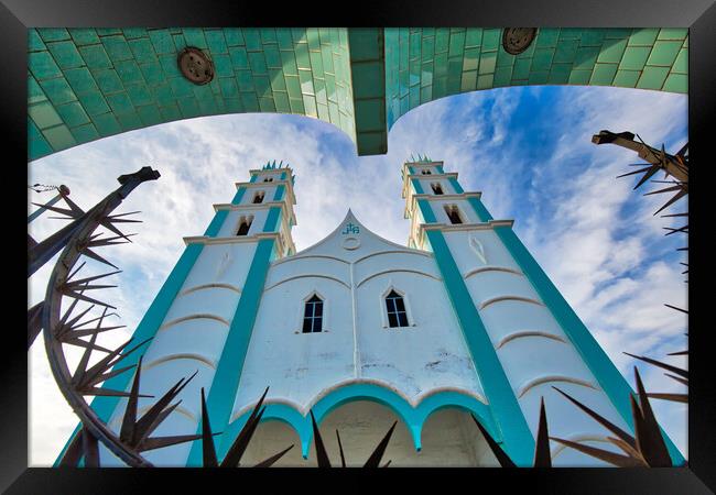 Cristo Rey Church in Mazatlan city center Framed Print by Elijah Lovkoff