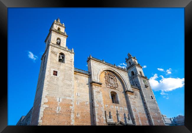 Mexico, Cathedral of Merida, oldest cathedral in Latin America Framed Print by Elijah Lovkoff