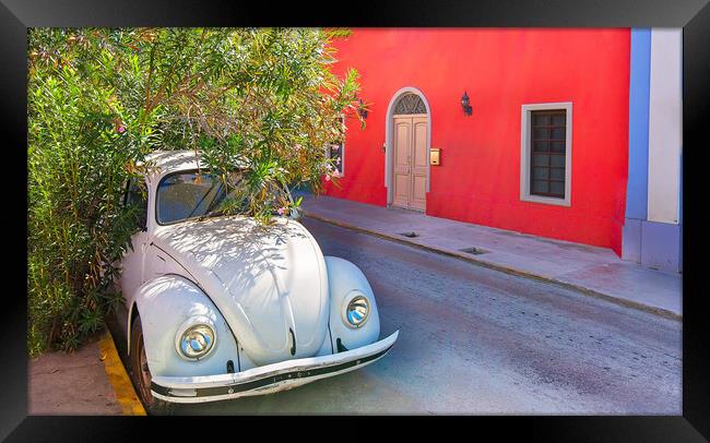Merida, Mexico, Scenic colorful colonial Merida streets in Mexico, Yucatan Framed Print by Elijah Lovkoff