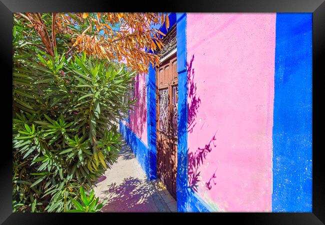 Scenic colorful colonial Merida streets in Mexico, Yucatan Framed Print by Elijah Lovkoff