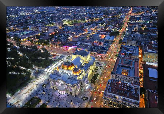 Panoramic view of Mexico City  Framed Print by Elijah Lovkoff