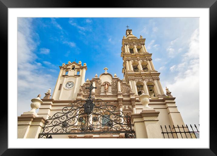 Monterrey, Macroplaza, Metropolitan Cathedral Framed Mounted Print by Elijah Lovkoff