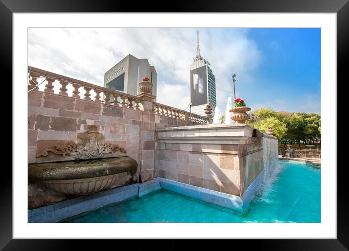 Monterrey, Landmark Macroplaza  Framed Mounted Print by Elijah Lovkoff