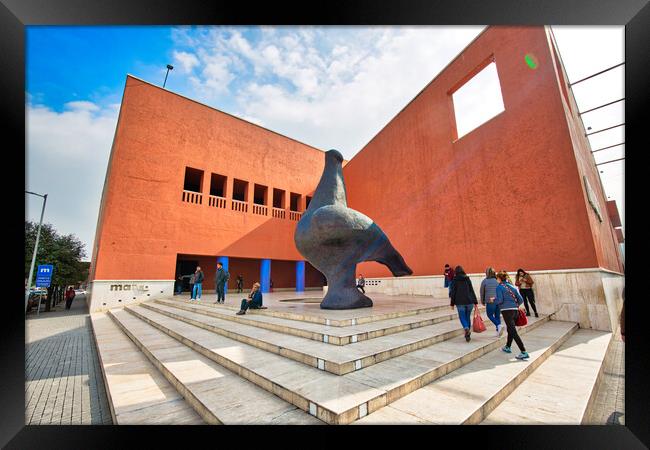 Monterrey, MARCO, Museum of Contemporary Art (Museo de Arte Contemporaneo) located on city landmark Macroplaza Framed Print by Elijah Lovkoff
