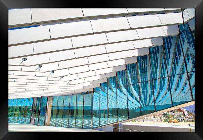 Modern architecture of Lisbon, EDP, Portugal Energy Building Framed Print by Elijah Lovkoff