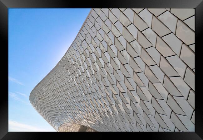 Famous MAAT Museum in Lisbon near river Tagus and Landmark 25 of April bridge Framed Print by Elijah Lovkoff